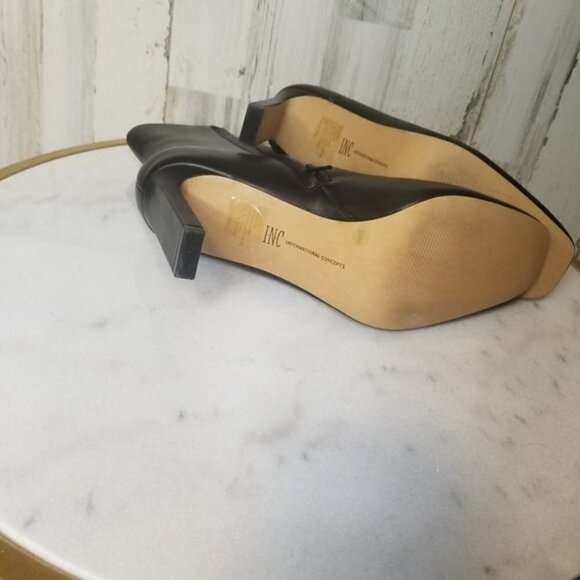 INC International Concepts Women's Viana Dress Booties Black Leather 10M - Picture 6 of 6